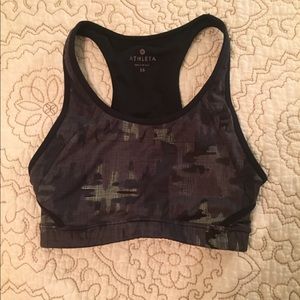 Athleta black cut out sports bra